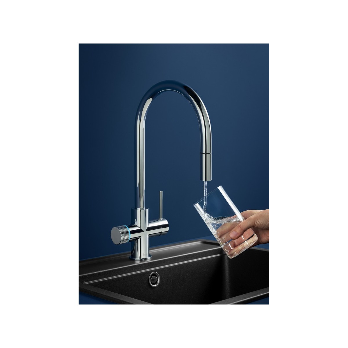 Aquafy mitigeur évier à bec tube à double sortie chromé - ROCA A5A8D3GC00 