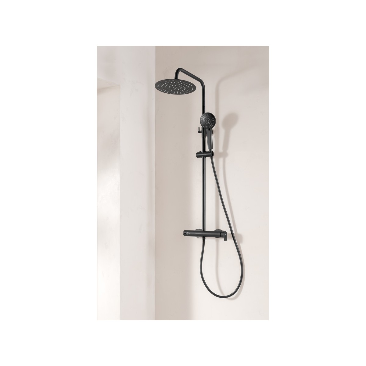 Vega plus round colonne douche télescopique (750–1120 mm) mitigeur monocommande - ROCA A5A9A6ENB0 