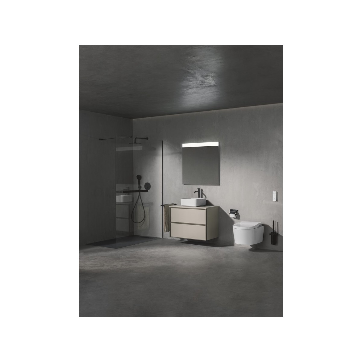 Bras mural pour pomme de douche l400 mm graphite brossé - ROCA A5B0250GM0 