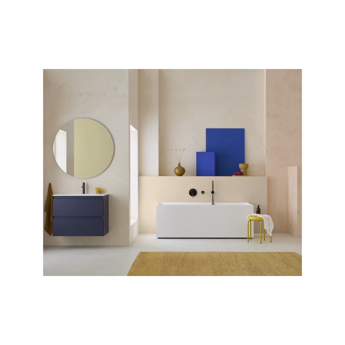 Support mural fixe round pour douchette à main pvd acier inoxydable - ROCA A5B1350SM0 