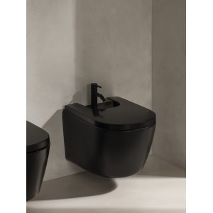 Meridian abattant frein de chute pour bidet en acier inoxydable noir mat - ROCA A806F92081 