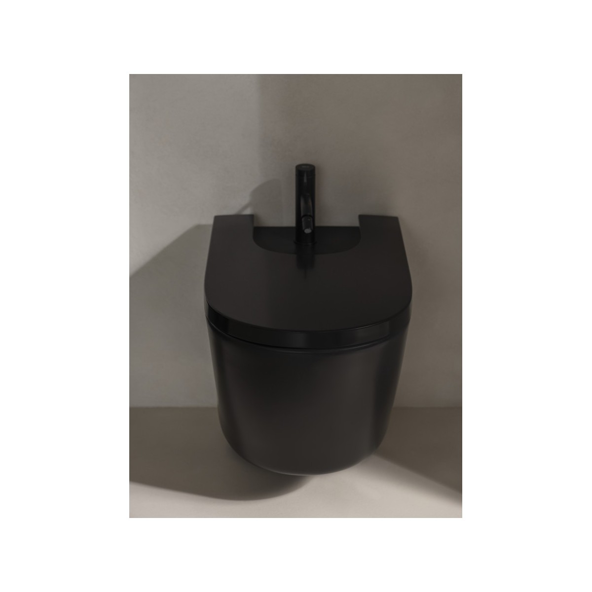 Meridian abattant frein de chute pour bidet en acier inoxydable noir mat - ROCA A806F92081 