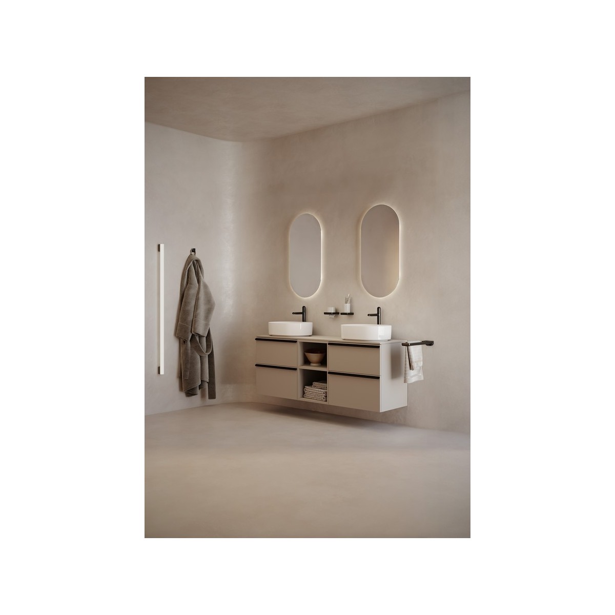 Luna miroir ovale avec éclairage d’ambiance led 900x450mm - ROCA A812429000 