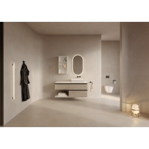 Luna miroir ovale avec éclairage d’ambiance led 900x450mm - ROCA A812429000 