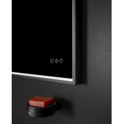 Mirai confort miroir avec cadre métallique noir et éclairage led 800x800 - ROCA A812453485 