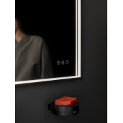 Mirai confort miroir avec cadre métallique noir et éclairage led 800x800 - ROCA A812453485 