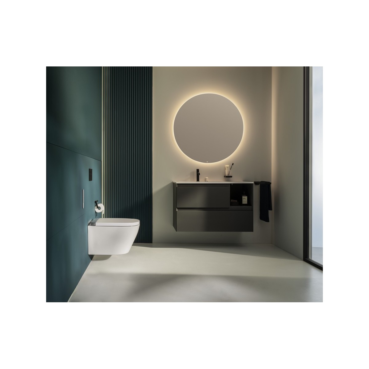 Tempo porte-papier noir mat - ROCA A817034NB0 