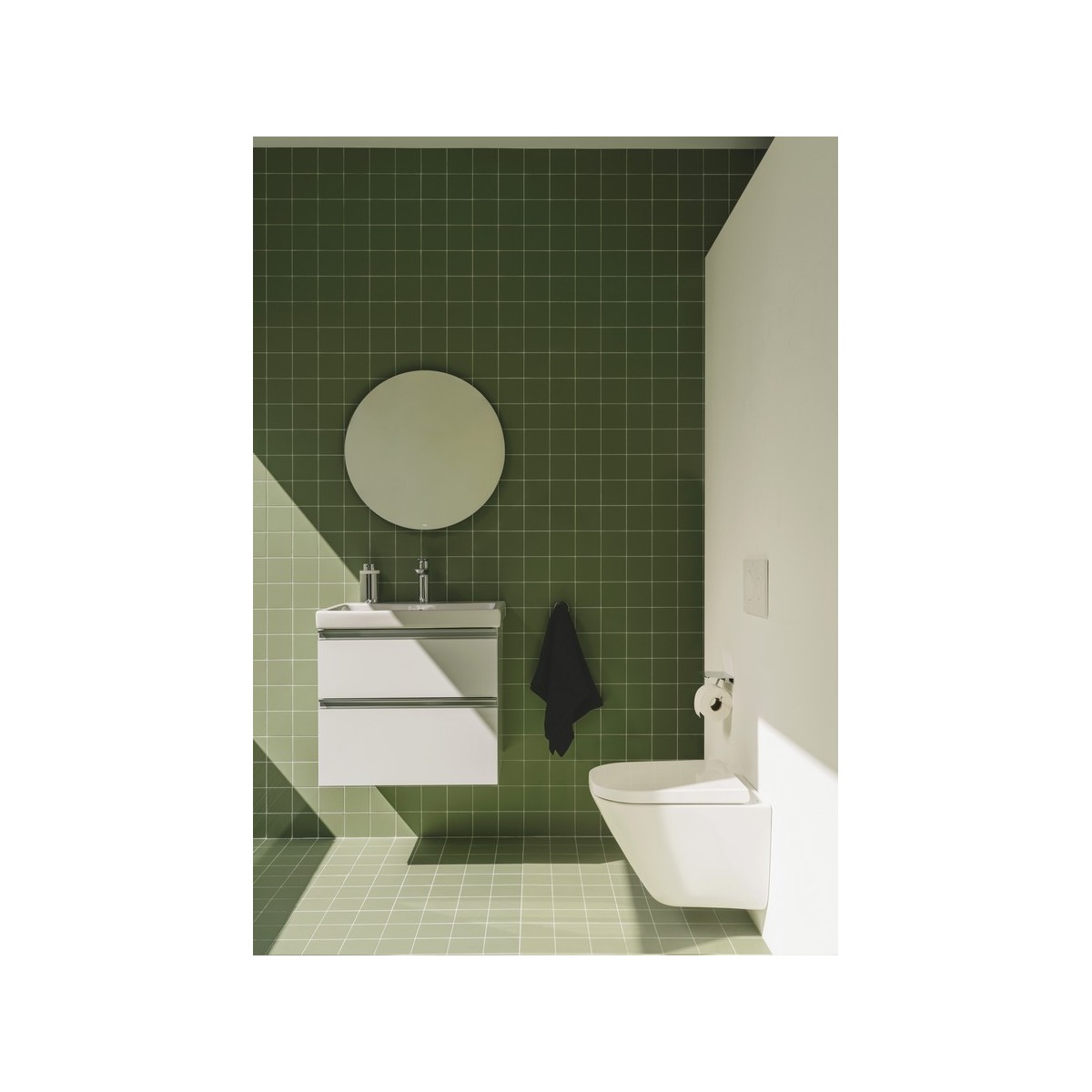 Hotel's round patère titanium black brossé - ROCA A817570NM0 