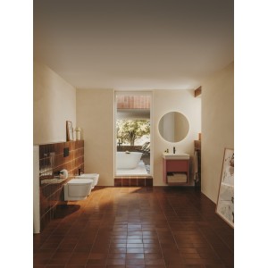 Hotel's round patère titanium black brossé - ROCA A817570NM0 