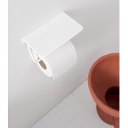 Hotel's round porte-papier rouleau avec couvercle graphite brossé - ROCA A817581GM0 