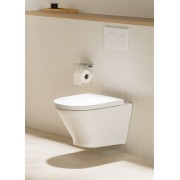 Hotel's round porte-papier rouleau avec couvercle graphite brossé - ROCA A817581GM0 