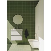 Hotel's round porte-papier rouleau avec couvercle graphite brossé - ROCA A817581GM0 