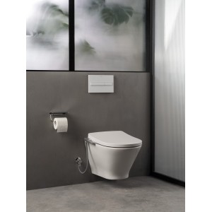 Hotel's round porte-papier rouleau avec couvercle cuivre brossé - ROCA A817581RM0 