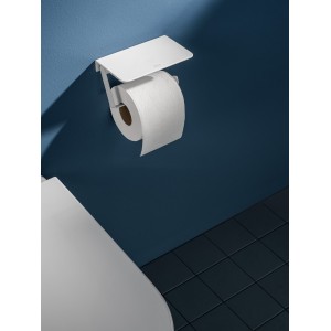 Hotels round porte-papier rouleau avec couvercle acier inoxydable - ROCA A817581SM0 