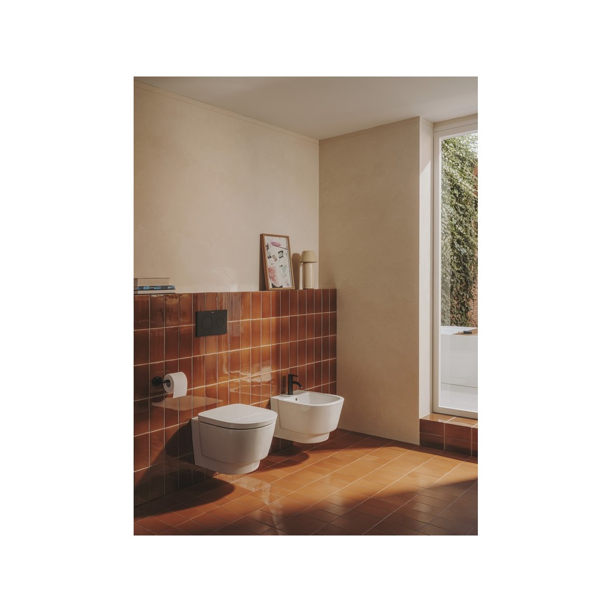 Hotel's round porte-papier rouleau titanium black brossé - ROCA A817582NM0 