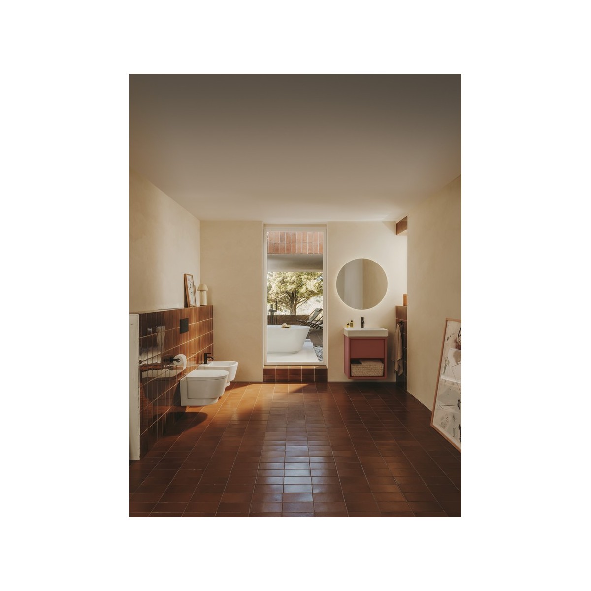 Hotels round porte-papier rouleau or brossé - ROCA A817582VA0 