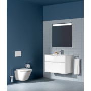 Hotel's round porte-balayette à fixer au mur graphite brossé - ROCA A817587GM0 