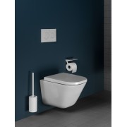 Hotels round porte-balayette mural or brossé - ROCA A817587VA0 