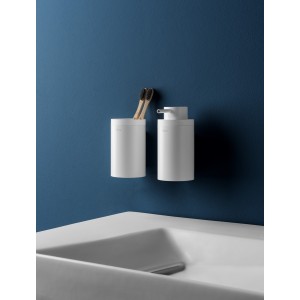 Hotels round distributeur de savon mural avec poussoir titanium black - ROCA A817596CN0 