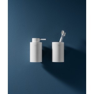 Hotels round distributeur de savon mural avec poussoir titanium black - ROCA A817596CN0 