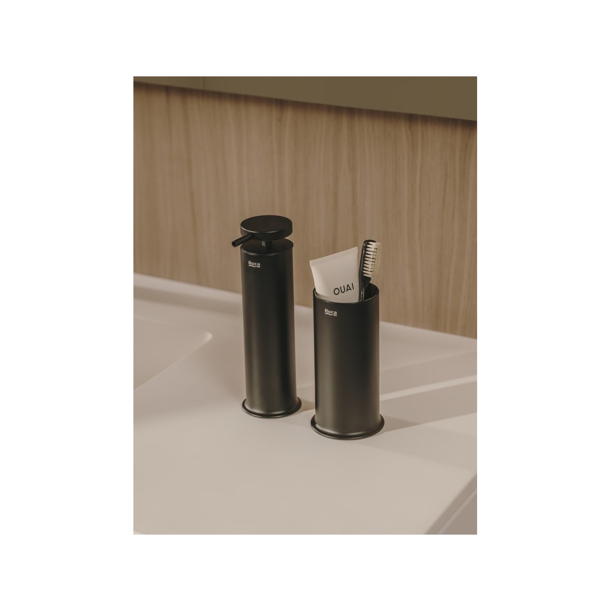 Allegro distributeur de savon à poser avec poussoir. noir mat - ROCA A817863NB0 