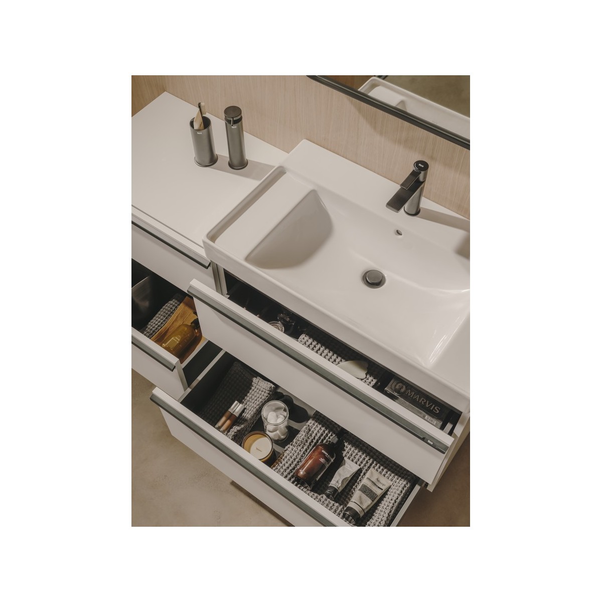 Allegro distributeur de savon à poser avec poussoir. noir mat - ROCA A817863NB0 