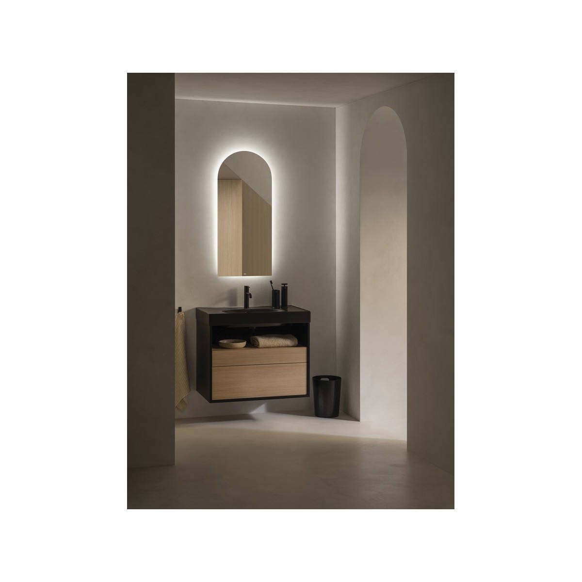 Allegro distributeur de savon à poser avec poussoir. noir mat - ROCA A817863NB0 