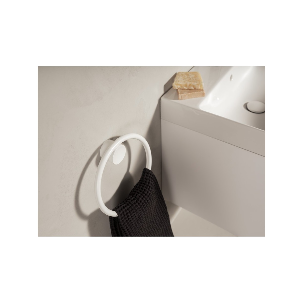 Allegro porte-serviettes anneau. blanc mat - ROCA A817867B00 
