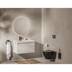 Allegro porte-serviettes anneau. noir mat - ROCA A817867NB0 