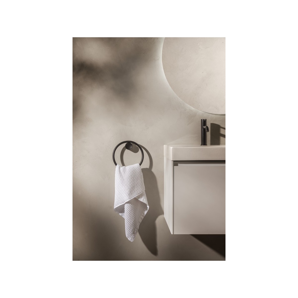Allegro porte-serviettes anneau. noir mat - ROCA A817867NB0 