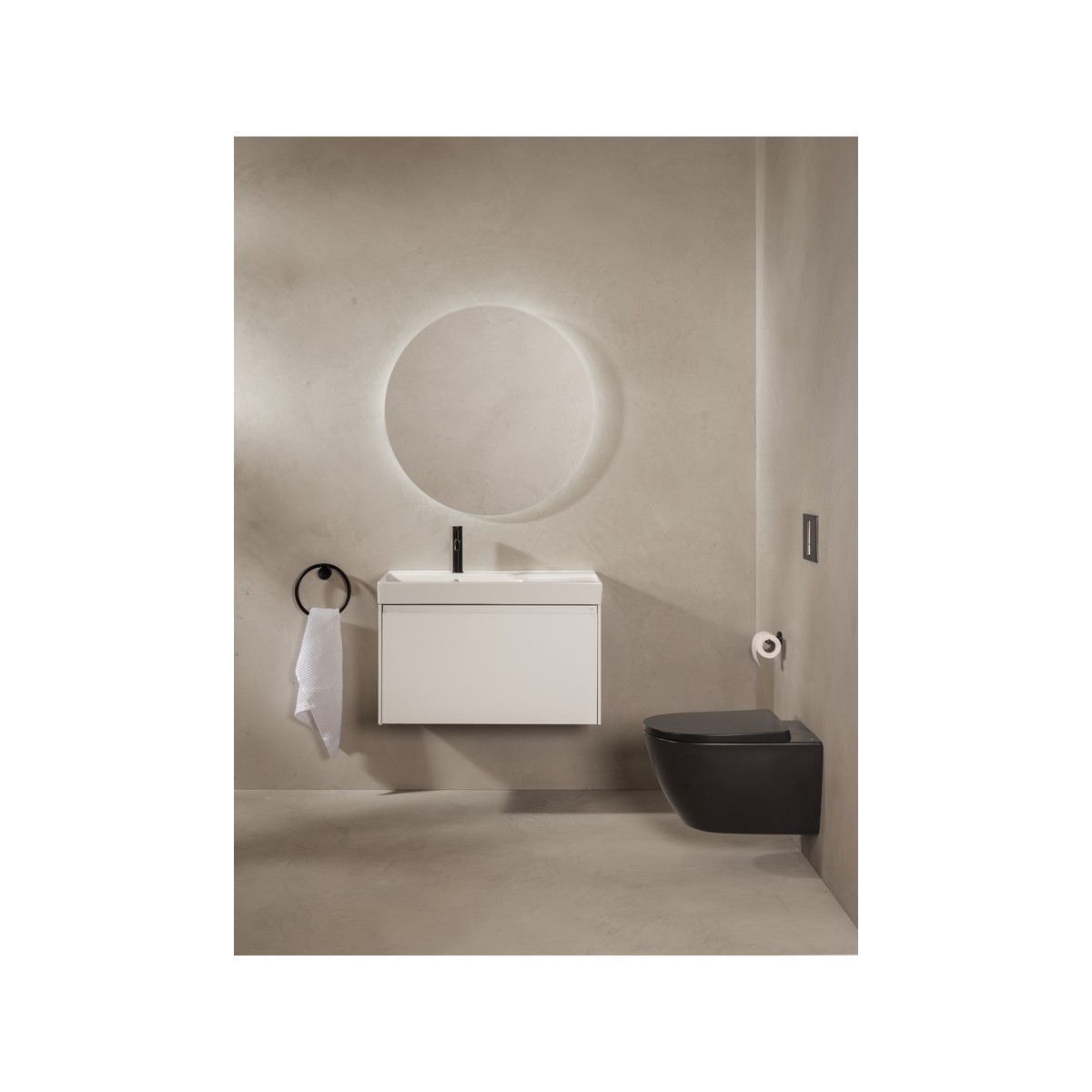 Allegro porte-papier rouleau sans couvercle noir mat - ROCA A817871NB0 