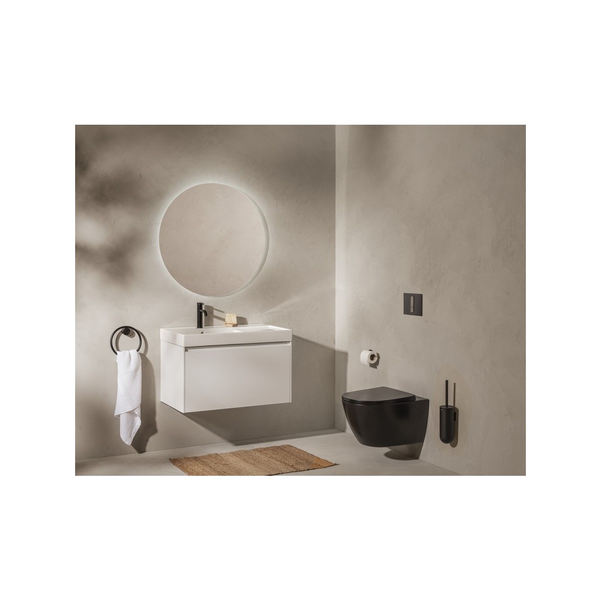 Allegro porte-papier rouleau sans couvercle noir mat - ROCA A817871NB0 