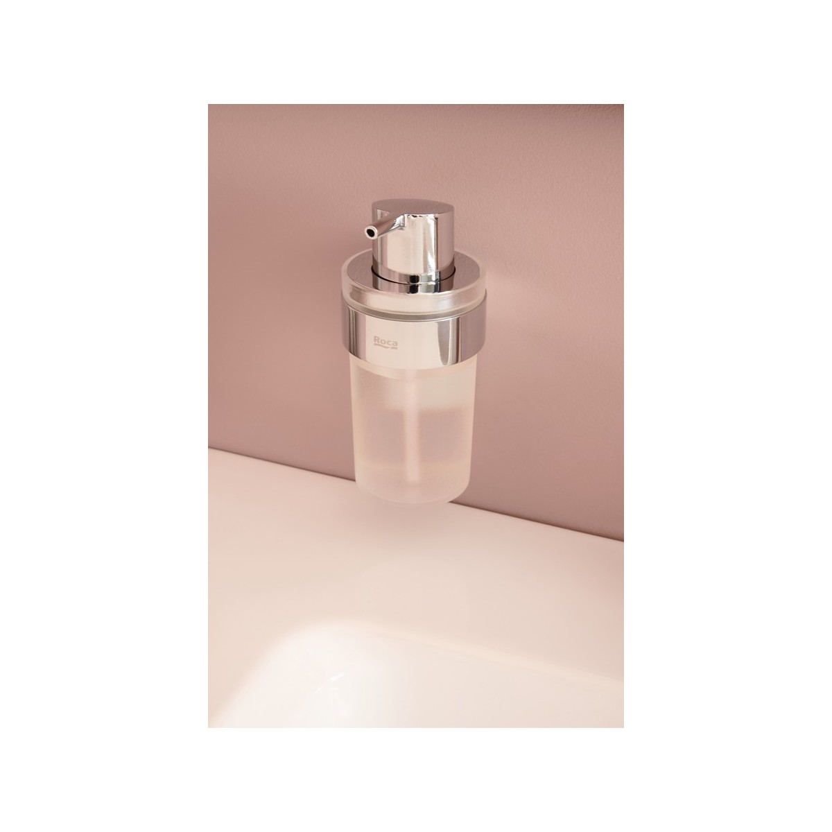 Victoria square distributeur de savon liquide en métal à fixer au mur chromé - ROCA A817892C00 