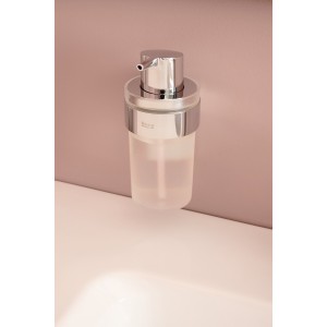 Victoria square distributeur de savon liquide en métal à fixer au mur chromé - ROCA A817892C00 