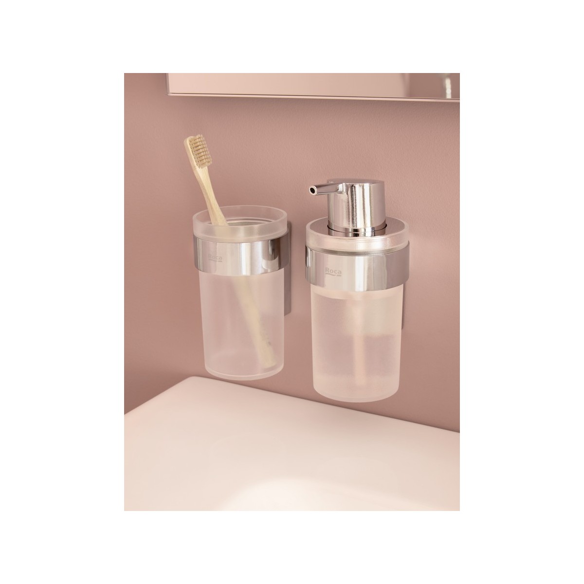 Victoria square porte-verre à fixer au mur chromé - ROCA A817894C00 