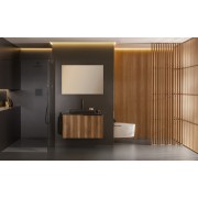 Horizon unik meuble 1t 900+plan noir+vasque dash noire mate - ROCA A851955553 