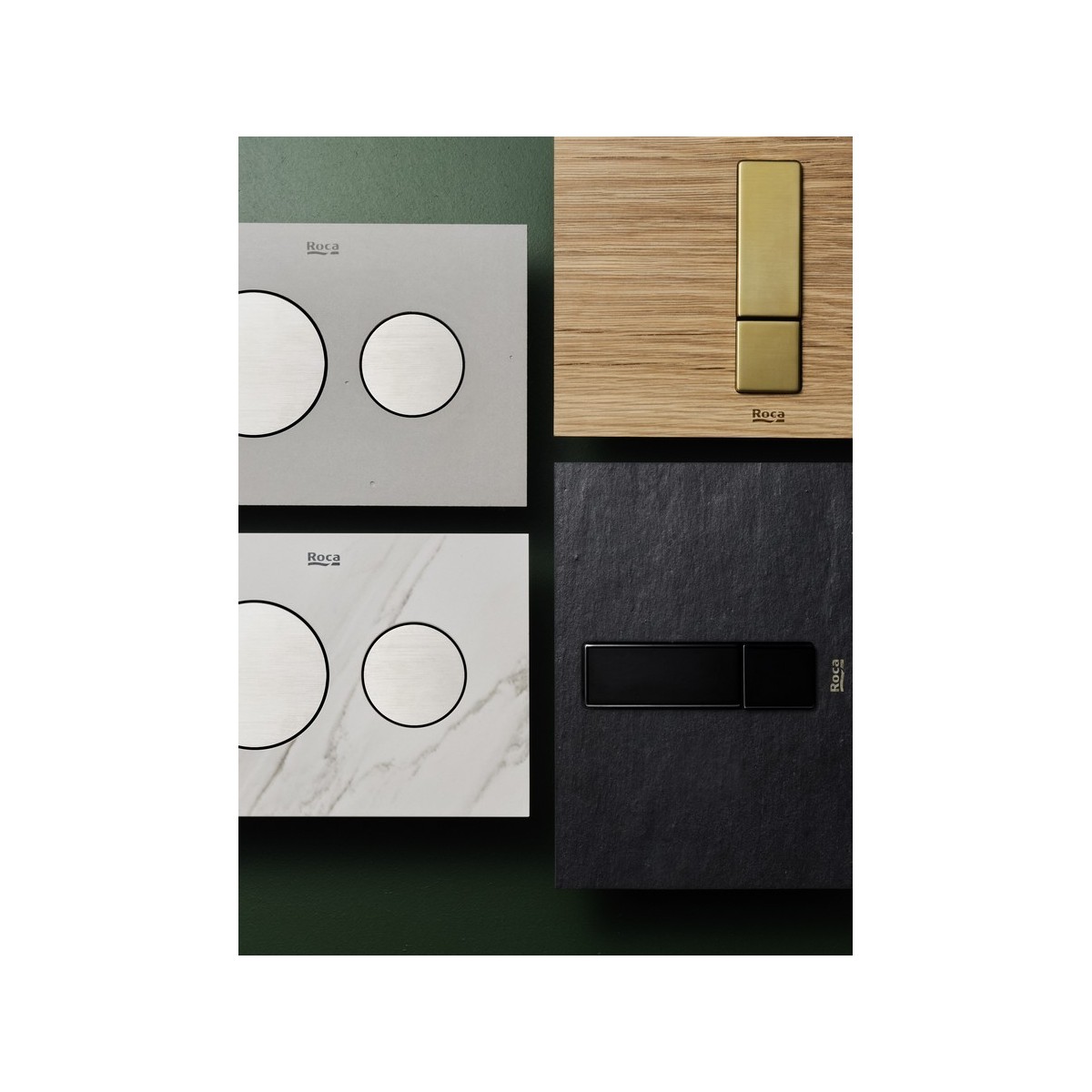 Ps3 boutons pour combiner avec panneau frontal ps3 acier inoxydable brossé - ROCA A890423304 