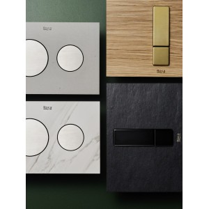 Ps3 boutons pour combiner avec panneau frontal ps3 acier inoxydable brossé - ROCA A890423304 