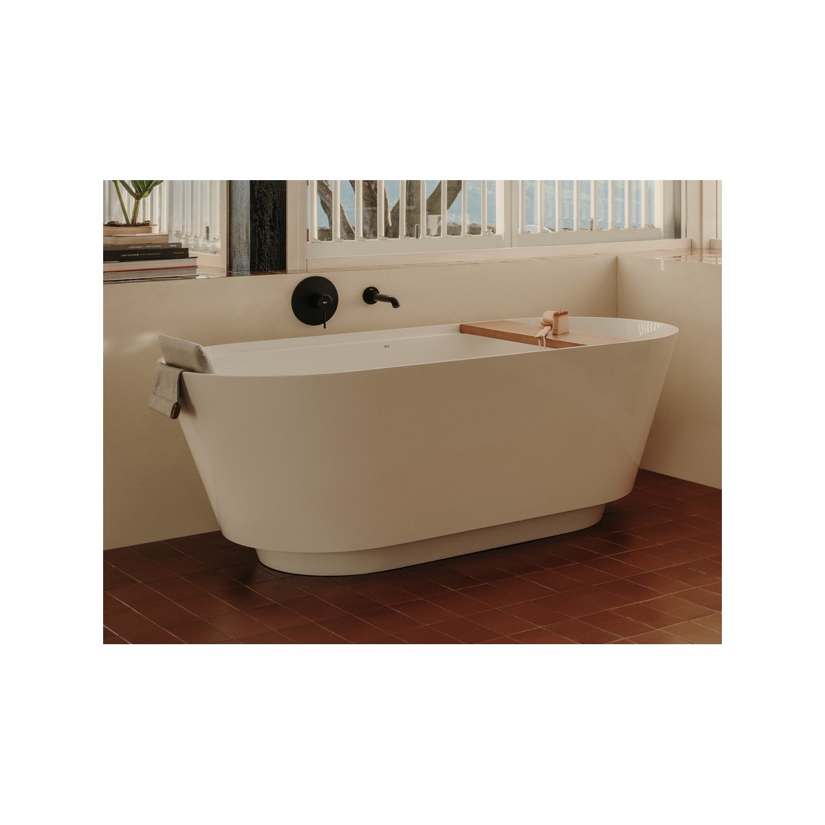 Tura baign îlot stonex vid clic-clac trop-plein tablette 170x75 blanc - ROCA A248671000 