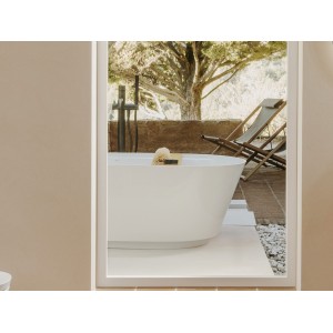 Tura baign îlot stonex vid clic-clac trop-plein tablette 170x75 blanc - ROCA A248671000 