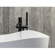 Ohtake baignoire îlot en stonex avec vidage clic-clac et siphon blanc - ROCA A248722000 