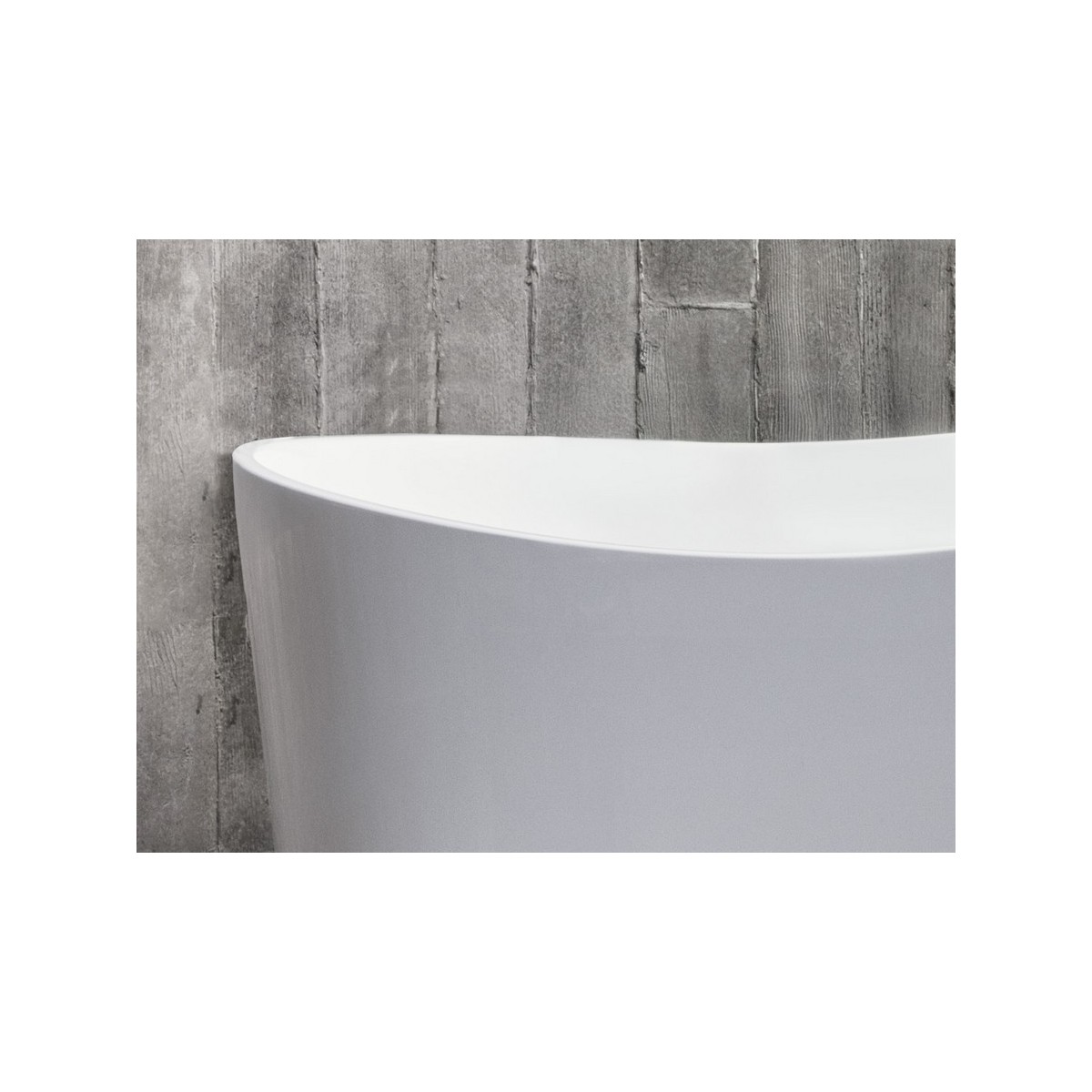 Ohtake baignoire îlot en stonex avec vidage clic-clac et siphon blanc - ROCA A248722000 