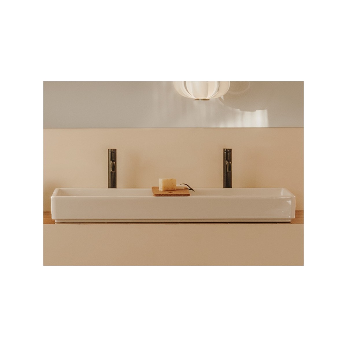 Tura lav mural percé 2 t 1000x430mm blanc brillant - ROCA A327699000 