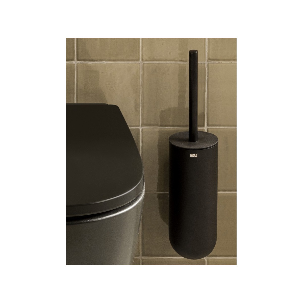 Ona cuvette au sol compacte sans bride adossée au mur 600mm noir mat - ROCA A342688080 