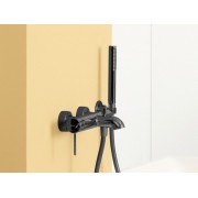 Nu mitigeur bd mural avec inverseur automatique et poignée fine titanium black - ROCA A5A023FCN0 