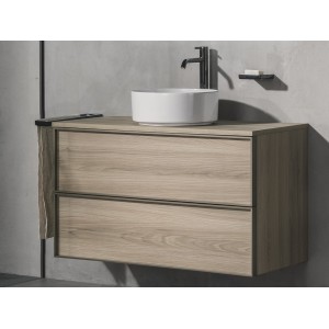 Ona Bain-Douche À Enc Sur Rocabox Inv Auto 2V Noir Mat-Roca A5A0B9Enb0 