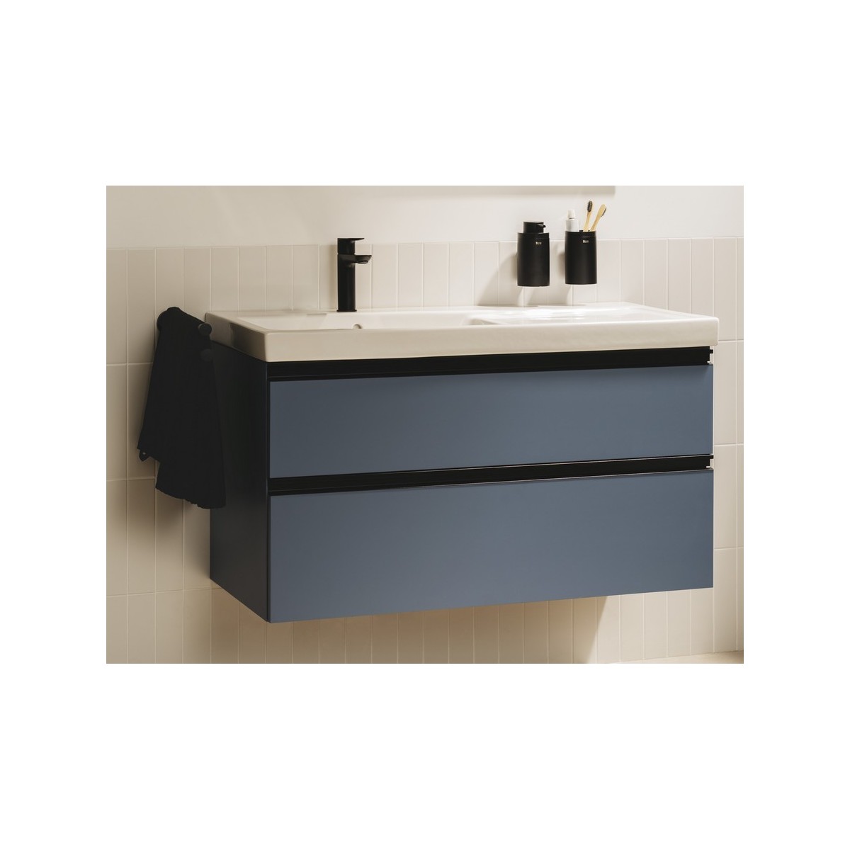 Cala Mitigeur Lavabo Corps Lisse Cold Start Noir Mat-Roca A5A326Enb0 