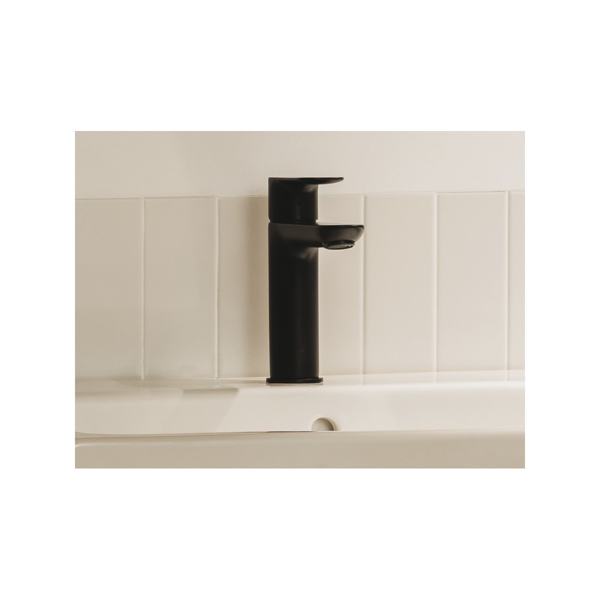 Cala Mitigeur Lavabo Corps Lisse Cold Start Noir Mat-Roca A5A326Enb0 