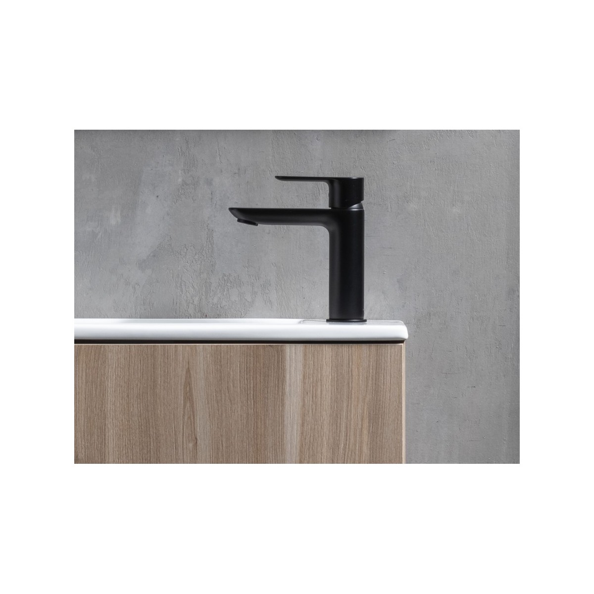 Cala Mitigeur Lavabo Corps Lisse Cold Start Noir Mat-Roca A5A326Enb0 