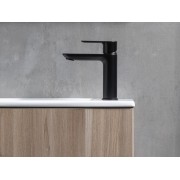 Cala Mitigeur Lavabo Corps Lisse Cold Start Noir Mat-Roca A5A326Enb0 